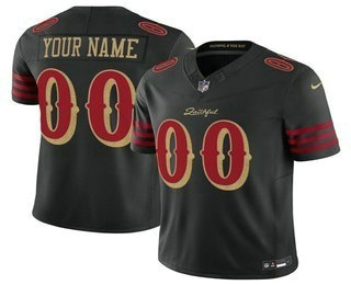 Men's San Francisco 49ers Customized Limited Black Rivalries FUSE Vapor Stitched Jersey