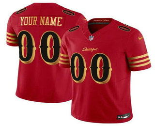 Men's San Francisco 49ers Active Player Custom Limited Red Rivalries FUSE Vapor Jersey