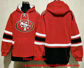 Men's San Francisco 49ers Blank NEW Red Pocket Stitched NFL Pullover Hoodie