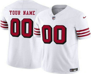 Men's San Francisco 49ers Customized Limited White Throwback FUSE Vapor Jersey