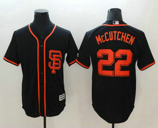 Men's San Francisco Giants #22 Andrew McCutchen Black Alternate Stitched MLB Cool Base Jersey