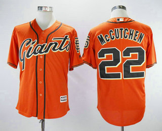 Men's San Francisco Giants #22 Andrew McCutchen Orange Stitched MLB Cool Base Jersey