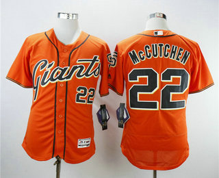 Men's San Francisco Giants #22 Andrew McCutchen Orange Stitched MLB Flex Base Jersey