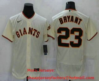 Men's San Francisco Giants #23 Kris Bryant Cream Stitched MLB Flex Base Nike Jersey