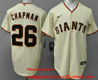 Men's San Francisco Giants #26 Matt Chapman Cream Stitched MLB Cool Base Nike Jersey