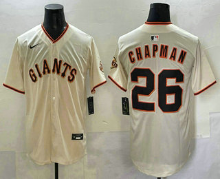 Men's San Francisco Giants #26 Matt Chapman Cream Limited Stitched Jersey