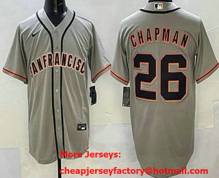 Men's San Francisco Giants #26 Matt Chapman Gray Cool Base Jersey