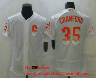 Men's San Francisco Giants #35 Brandon Crawford White 2021 City Connect Stitched MLB Flex Base Nike Jersey
