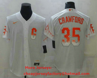 Men's San Francisco Giants #35 Brandon Crawford White 2021 MLB All Star Stitched Cool Base Nike Jersey