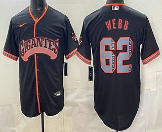 Men's San Francisco Giants #62 Wilkin Ramos Black 2026 Alternate Stadium Stitched Jersey