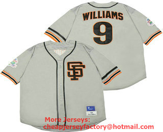 Men's San Francisco Giants #9 Matt Williams Grey 1989 Throwback Stitched MLB Mitchell & Ness Jersey