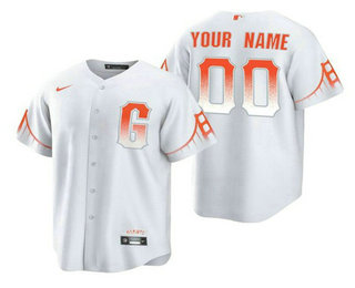 Men's San Francisco Giants ACTIVE PLAYER Custom White City Connect Cool Base Stitched Jersey