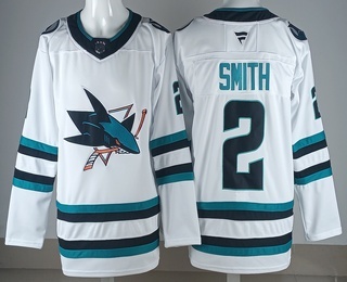Men's San Jose Sharks #2 Will Smith White Authentic Jersey