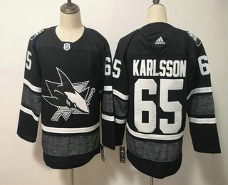 Men's San Jose Sharks #65 Erik Karlsson Black 2019 NHL All-Star Game Adidas Stitched NHL Jersey