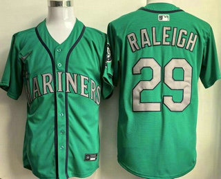 Men's Seattle Mariners #29 Cal Raleigh Green Limited Jersey