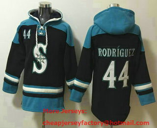 Men's Seattle Mariners #44 Julio Rodriguez Navy Blue Ageless Must Have Lace Up Pullover Hoodie