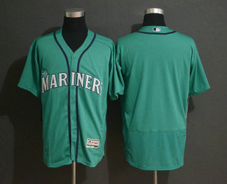 Men's Seattle Mariners Blank Green Stitched MLB Flex Base Jersey