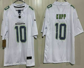 Men's Seattle Seahawks #10 Cooper Kupp Limited White Fashion Vapor Jersey