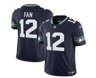 Men's Seattle Seahawks #12 Fan 2023 FUSE Navy Limited Stitched Jersey
