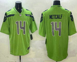 Men's Seattle Seahawks #14 Sam Darnold Green Vapor Stitched Nike Limited Jersey
