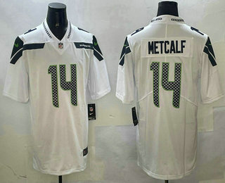 Men's Seattle Seahawks #14 Sam Darnold White Vapor Stitched Nike Limited Jersey