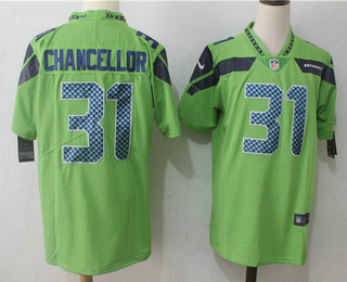 Men's Seattle Seahawks #31 Kam Chancellor Green 2017 Vapor Untouchable Stitched NFL Nike Limited Jersey