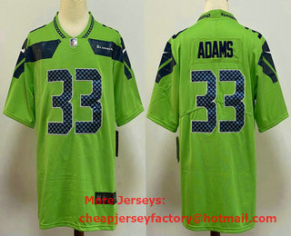 Men's Seattle Seahawks #33 Jamal Adams Green 2020 Vapor Untouchable Stitched NFL Nike Limited Jersey