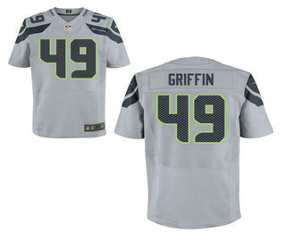 Men's Seattle Seahawks #49 Shaquem Griffin Gray Alternate NFL Nike Elite Jersey
