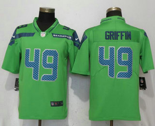 Men's Seattle Seahawks #49 Shaquem Griffin Green 2018 Vapor Untouchable Stitched NFL Nike Limited Jersey