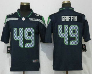 Men's Seattle Seahawks #49 Shaquem Griffin Steel Blue Team Color 2018 Vapor Untouchable Stitched NFL Nike Limited Jersey