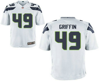 Men's Seattle Seahawks #49 Shaquem Griffin White Road Stitched NFL Nike Elite Jersey