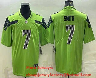 Men's Seattle Seahawks #7 Geno Smith Green 2022 Vapor Untouchable Stitched NFL Nike Limited Jersey