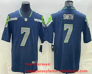 Men's Seattle Seahawks #7 Geno Smith Navy Blue 2022 Vapor Untouchable Stitched NFL Nike Limited Jersey