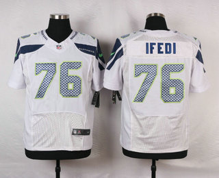 Men's Seattle Seahawks #76 Germain Ifedi White Road Stitched NFL Nike Elite Jersey
