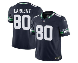 Men's Seattle Seahawks #80 Steve Largent 2023 FUSE Navy Limited Stitched Jersey