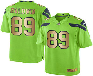 Men's Seattle Seahawks #89 Doug Baldwin Green 2016 Color Rush Gold Stitched NFL Nike Limited Jersey