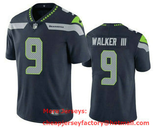 Men's Seattle Seahawks #9 Kenneth Walker III Navy Blue 2022 Vapor Untouchable Stitched NFL Nike Limited Jersey
