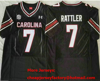Men's South Carolina Gamecocks #7 Spencer Rattler Black College Limited Football Jersey