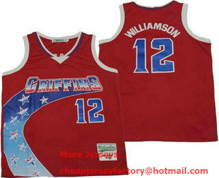 Men's Spartanburg Day School Griffins #12 Zion Williamson Red Basketball Jersey