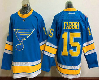 Men's St. Louis Blues #15 Robby Fabbri Blue 2017 Winter Classic Stitched NHL Reebok Hockey Jersey