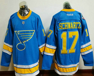 Men's St. Louis Blues #17 Jaden Schwartz Blue 2017 Winter Classic Stitched NHL Reebok Hockey Jersey
