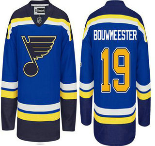 Men's St. Louis Blues #19 Jay Bouwmeester 2014 Blue Home NHL Reebok Jersey