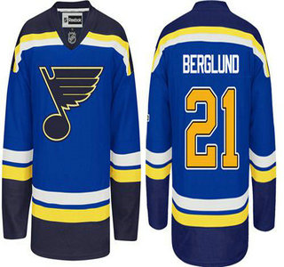 Men's St. Louis Blues #21 Patrik Berglund 2014 Blue Home NHL Reebok Jersey