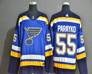 Men's St. Louis Blues #55 Colton Parayko Blue Adidas Stitched NHL Jersey