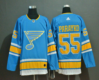 Men's St. Louis Blues #55 Colton Parayko Blue Alternate Stitched NHL Jersey