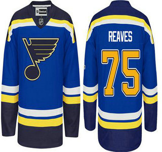 Men's St. Louis Blues #75 Ryan Reaves 2014 Blue Home NHL Reebok Jersey