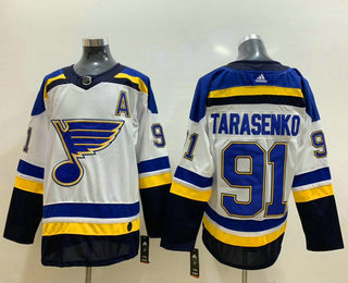 Men's St. Louis Blues #91 Vladimir Tarasenko White Adidas Stitched NHL Jersey