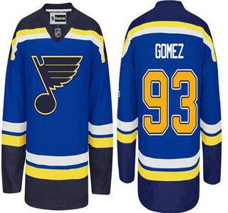 Men's St. Louis Blues #93 Scott Gomez 2014 Blue Home NHL Reebok Jersey