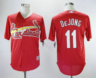 Men's St. Louis Cardinals #11 Paul DeJong Red Stitched MLB Cool Base Jersey