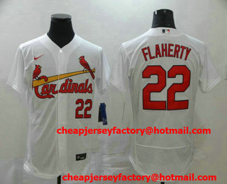 Men's St. Louis Cardinals #22 Jack Flaherty White Stitched MLB Flex Base Nike Jersey
